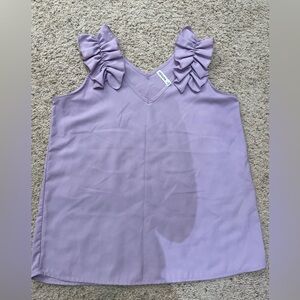 Zenana Ruffle Sleeve Tank Top | Size L